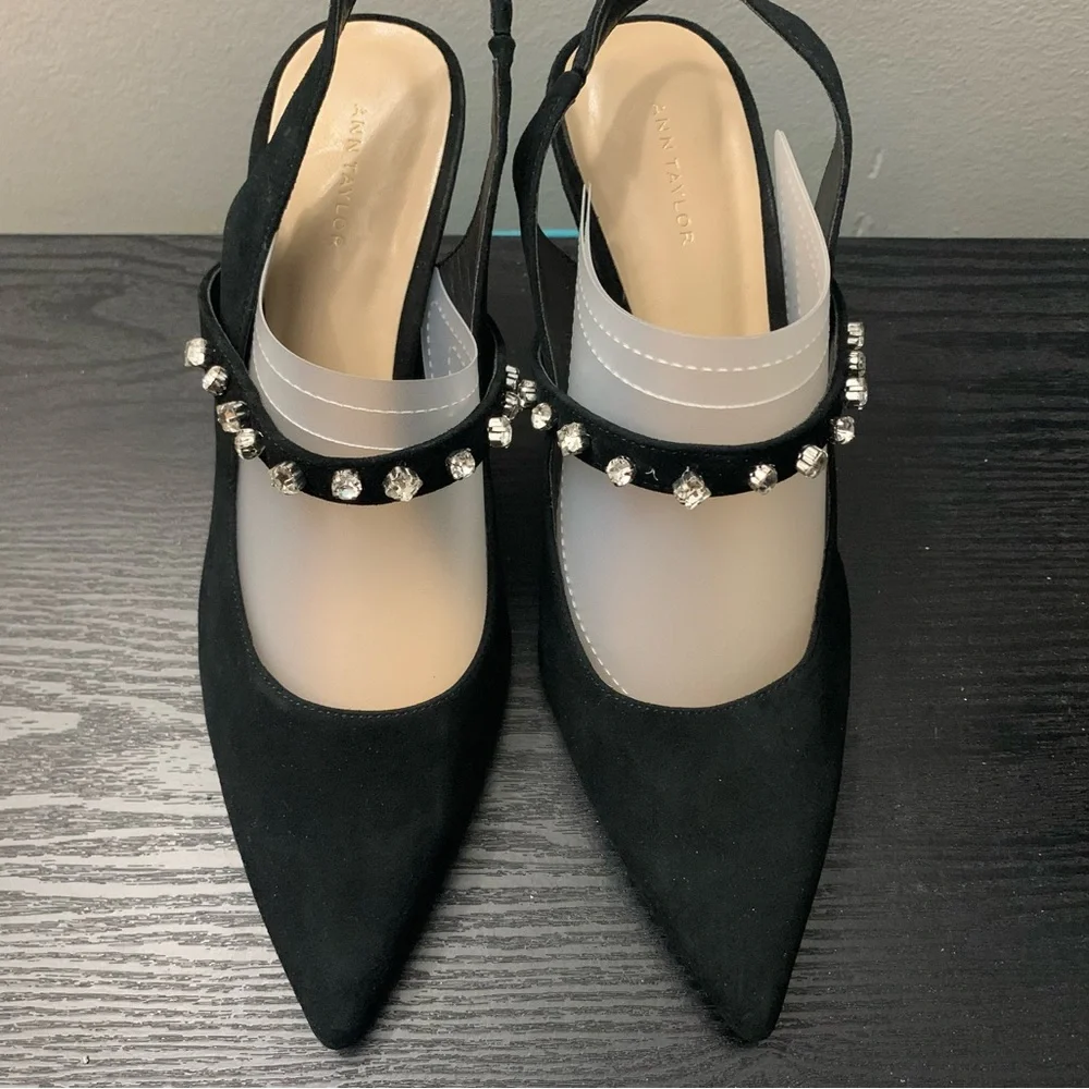 Ann Taylor Black Women's Shoes with Embellishments